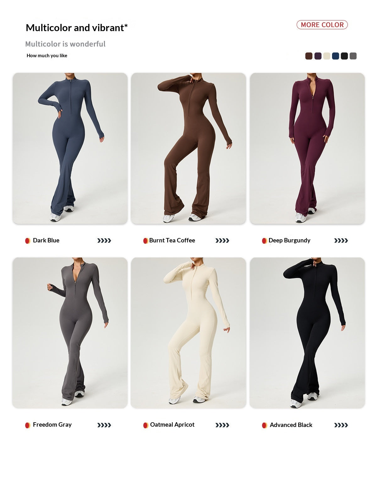 Zip-up Long-sleeve Yoga Bodysuit Fitness And Workout One-piece