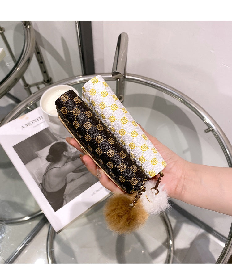 Women's Short Printing Color Contrast Korean Style Bag Wallet