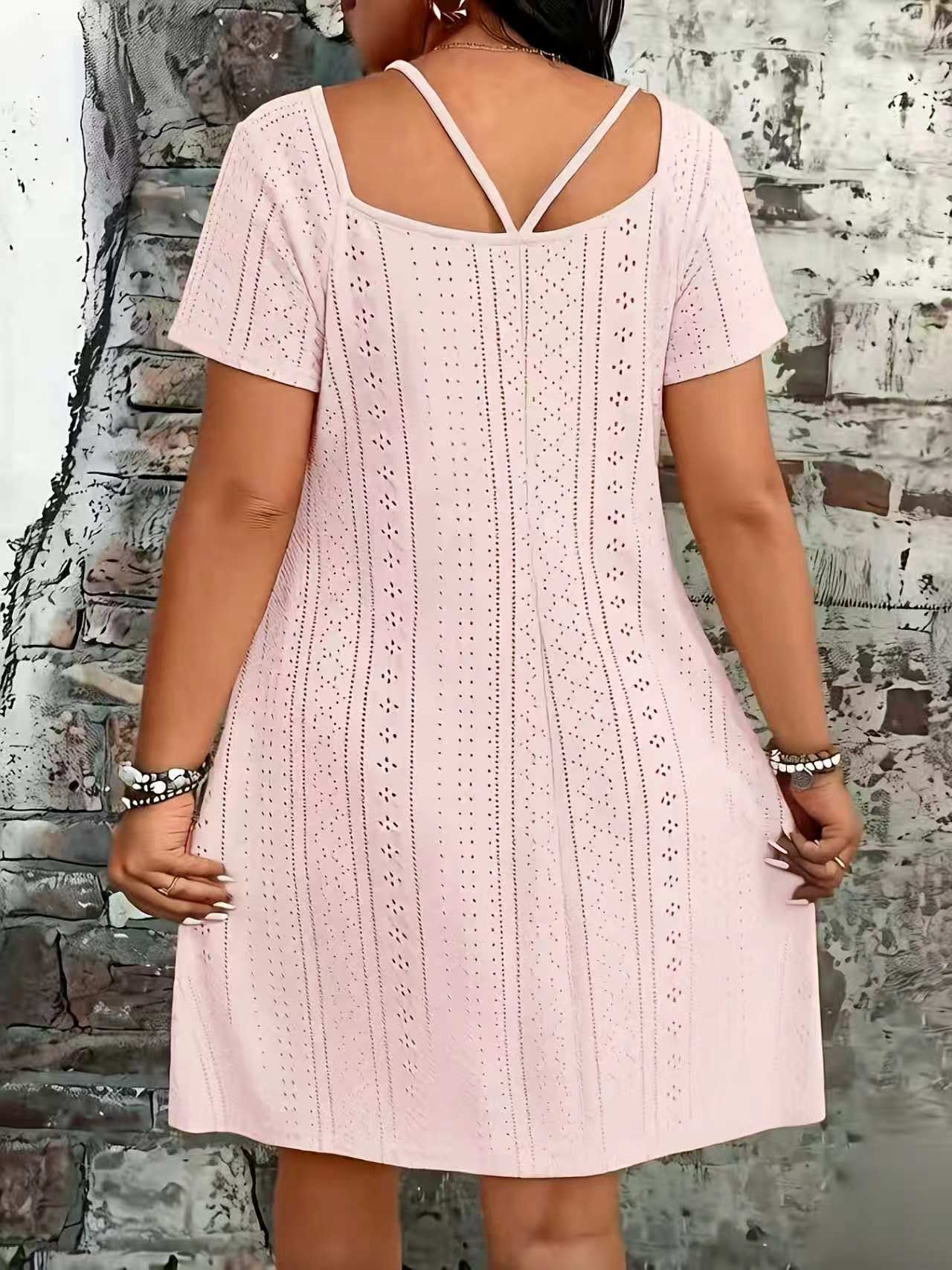 Fashionable Square-neck Short Camisole Dress