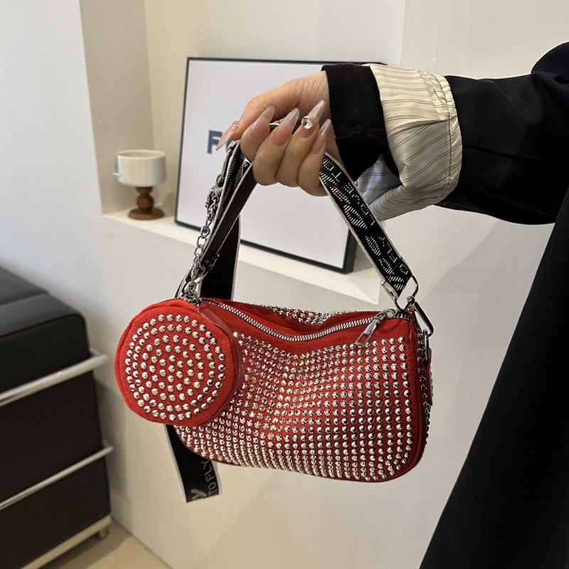 Rhinestone Shoulder Bag With Small Purse Fashion Party Underarm Crossbody Bag For Women Luxury Designer Bags