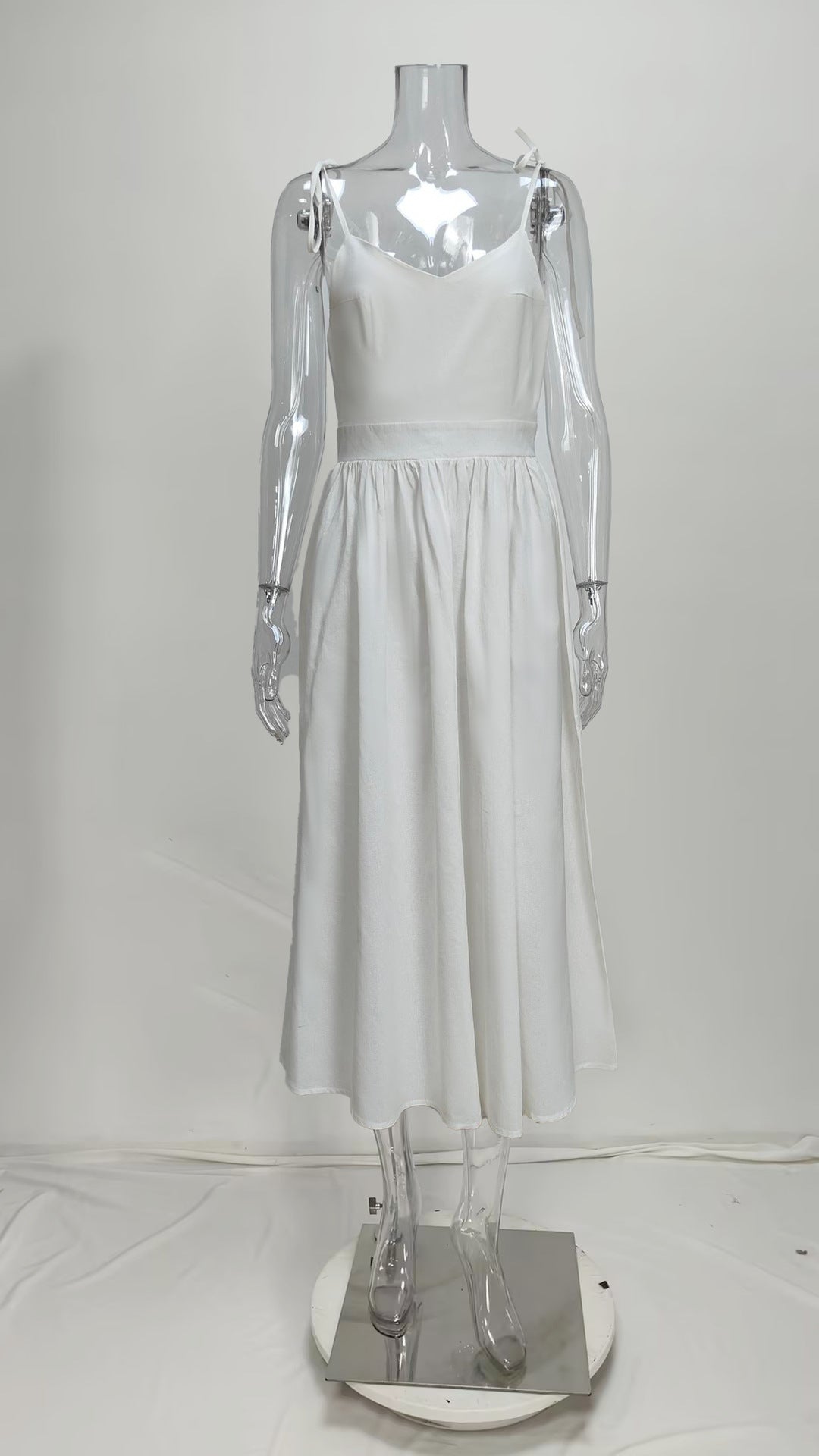 Summer V-neck Suspender Split Dress Fashion Backless High Waist Long Dress For Women Clothing