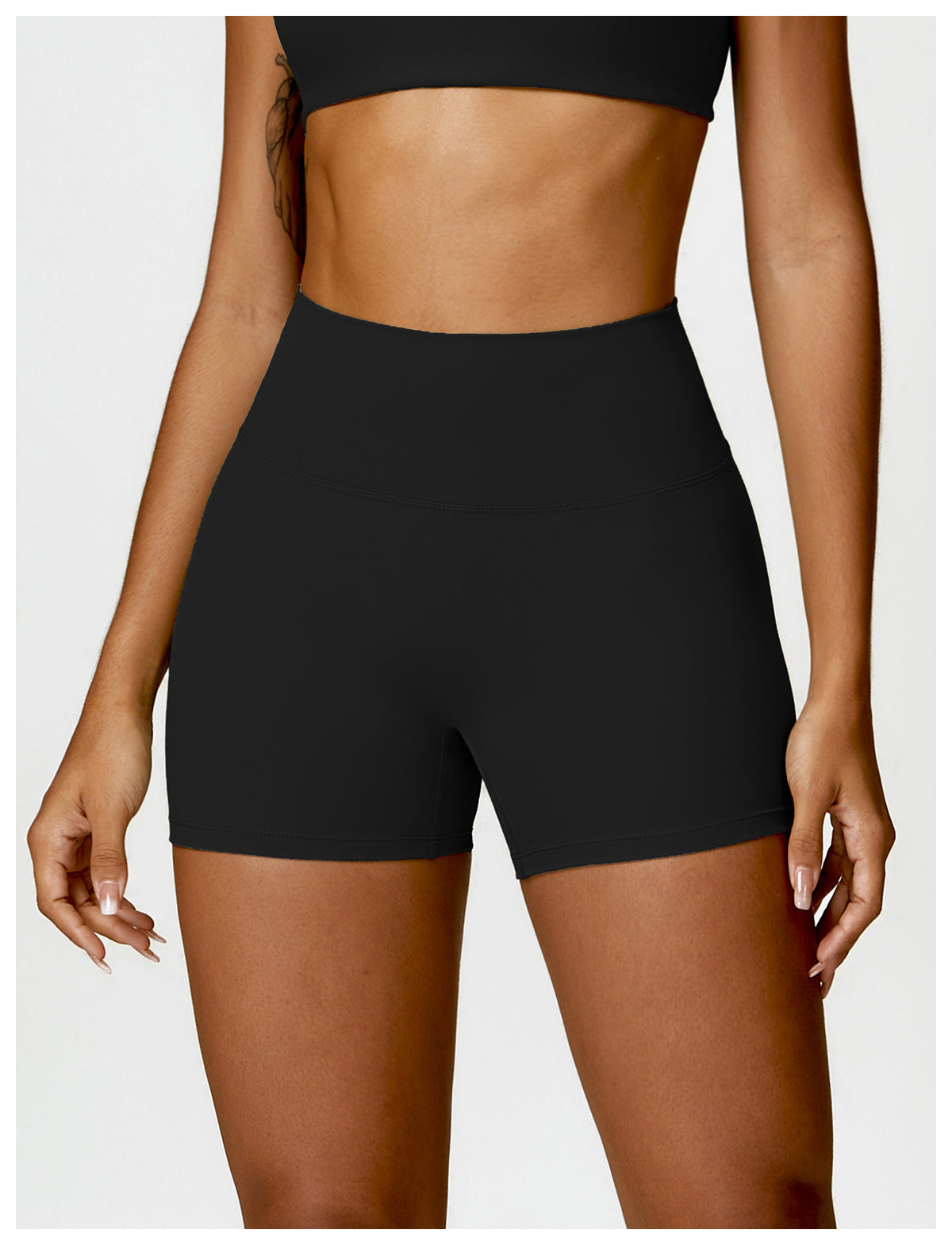 High Waist Yoga Shorts Belly Contracting Peach Hip Lifting Sport Shorts