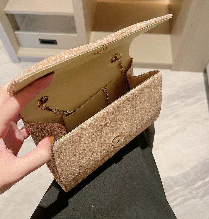 Gold Fashion Envelope Clutch