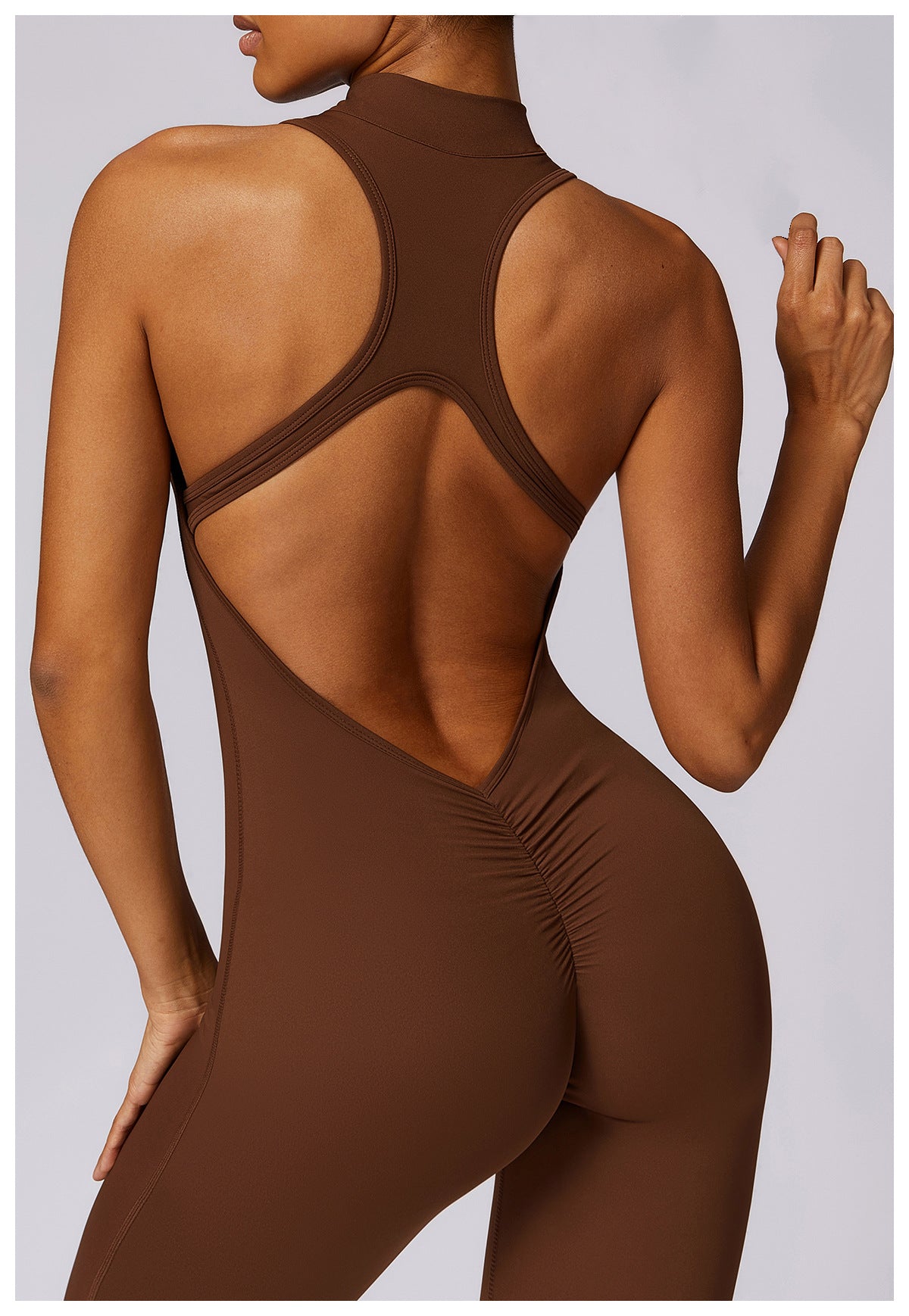 Quick-drying Zipper Yoga Jumpsuit Fitness Training Sports Tights