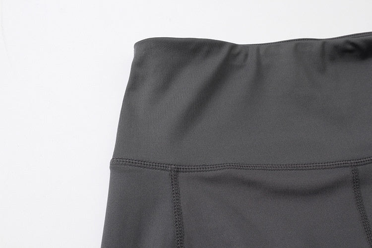 Women's High Waist Yoga Shorts Diagonal Pocket Running Training Quick-drying Tights Stretch Fitness