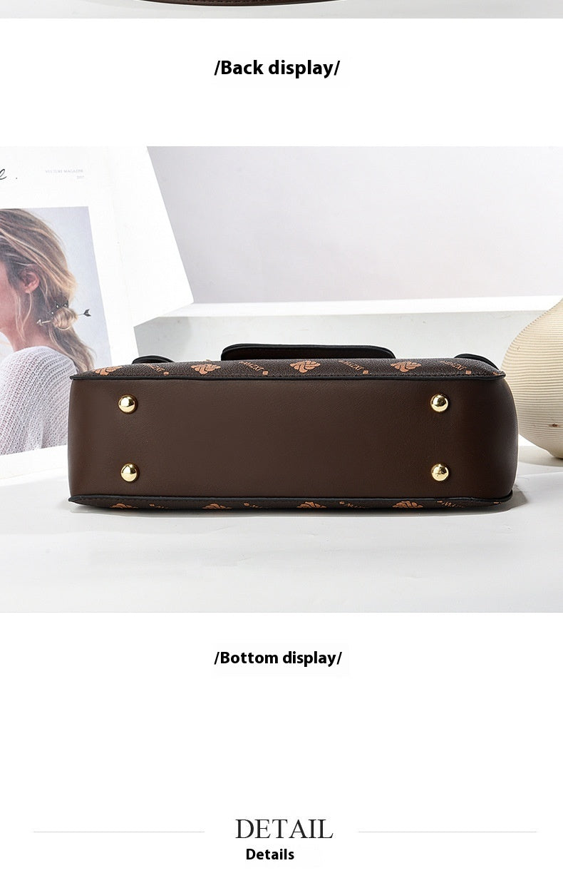 Vintage Exquisite Letter-printed Women's Handbag Fashion Printed Casual Simple Handbag Women's Cross-body Bag