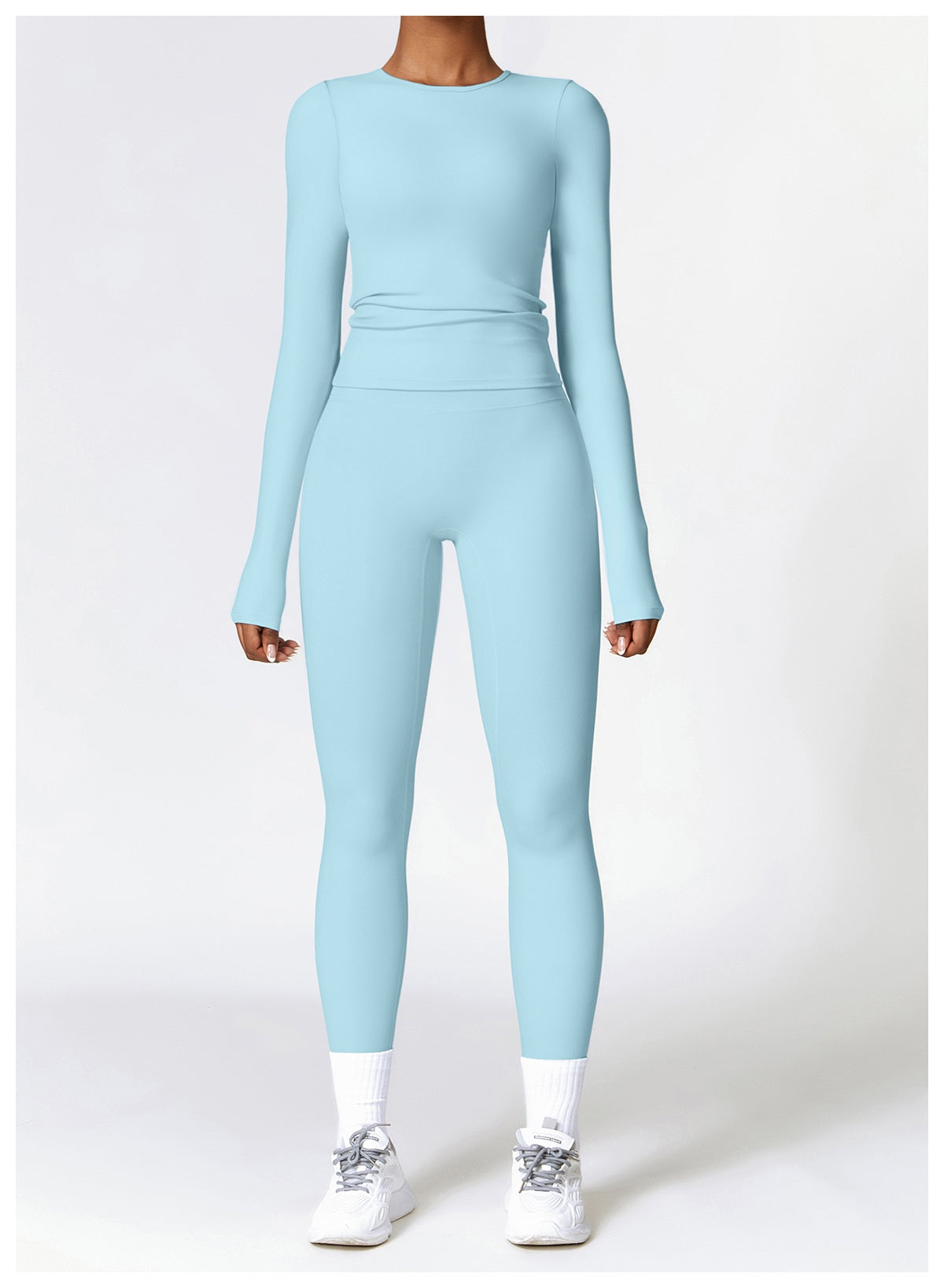 Tight-fitting Brushed Yoga Suit Quick-drying Fitness Clothes Fitness Long Sleeve Tracksuits Sports Suit Gym Top High Waist Leggings Women Sets Yoga Set
