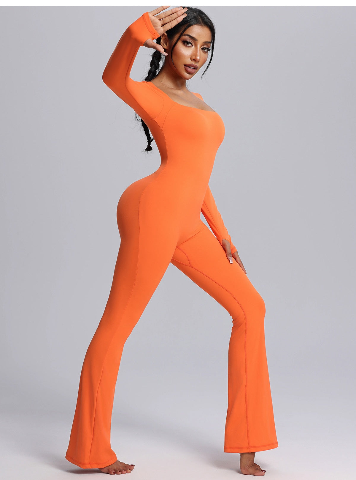 Women's Long Sleeve Yoga Jumpsuit High Elastic Breathability