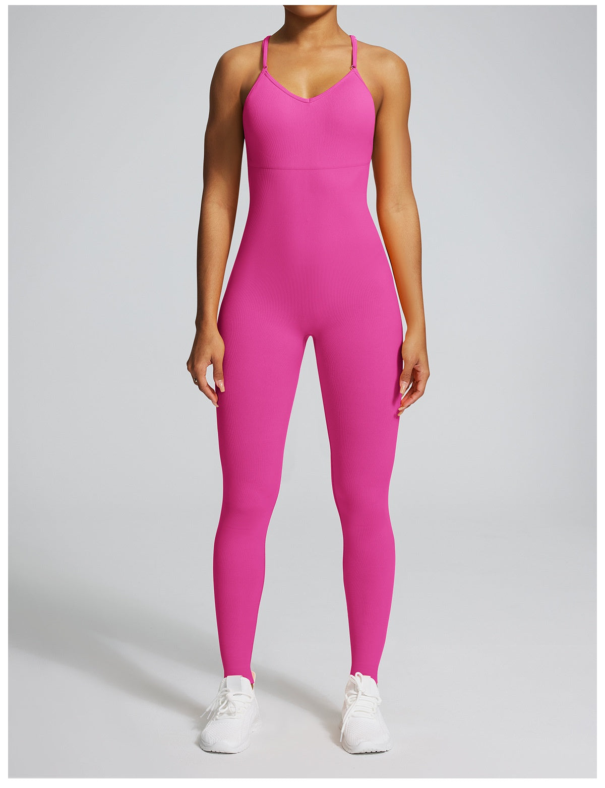 Seamless Back-Supporting Yoga Jumpsuit For Women With Straps