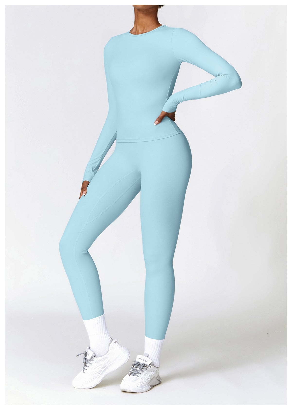 Tight-fitting Brushed Yoga Suit Quick-drying Fitness Clothes Fitness Long Sleeve Tracksuits Sports Suit Gym Top High Waist Leggings Women Sets Yoga Set