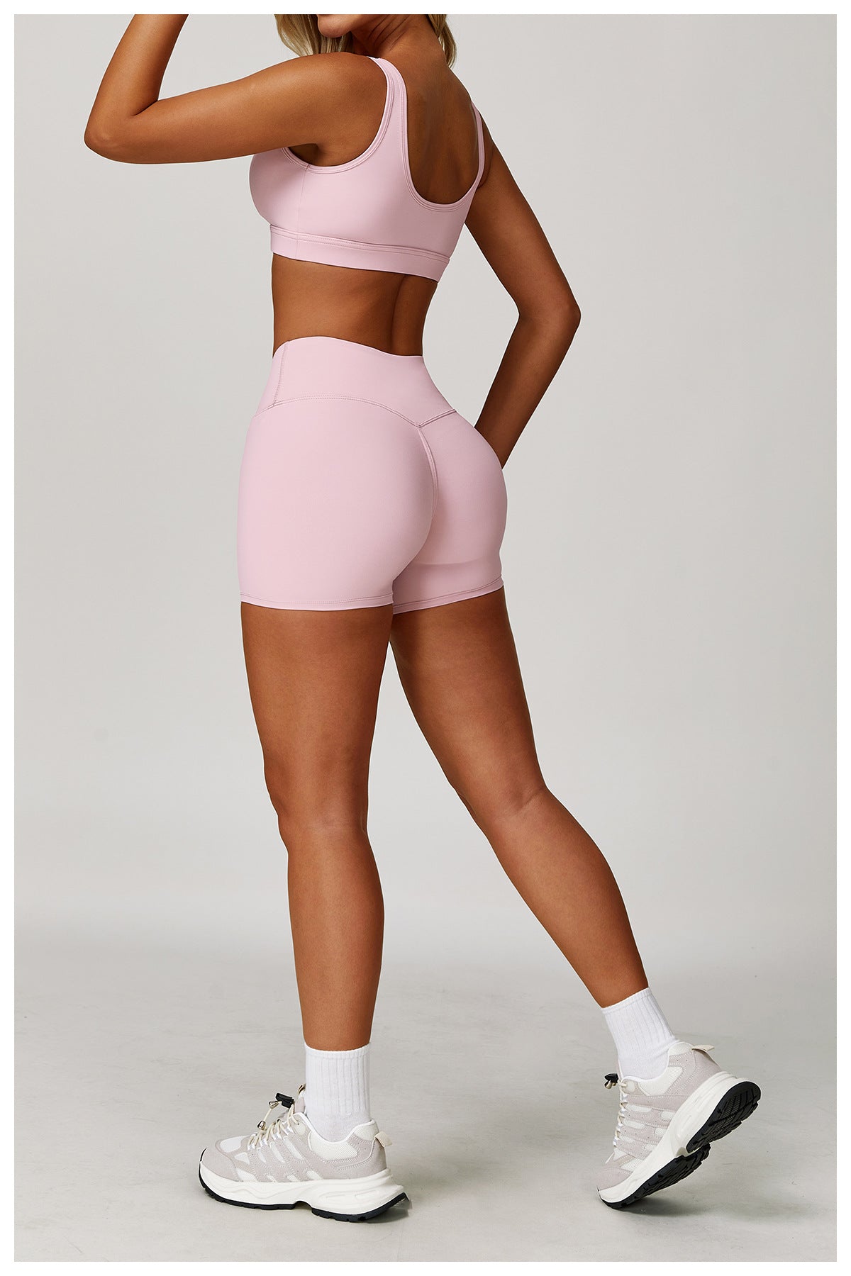 Women's Solid Color Casual Yoga Beauty Back Exercise Suit
