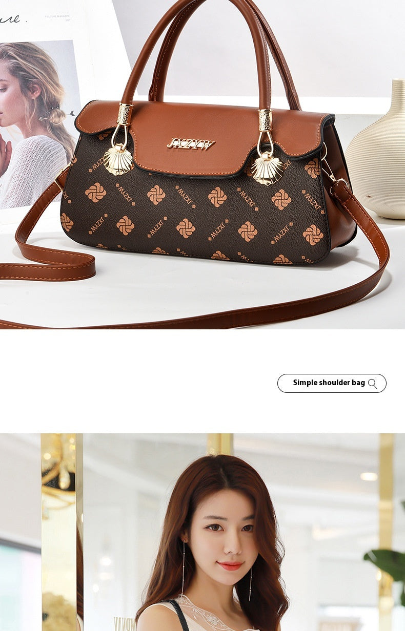 Vintage Exquisite Letter-printed Women's Handbag Fashion Printed Casual Simple Handbag Women's Cross-body Bag