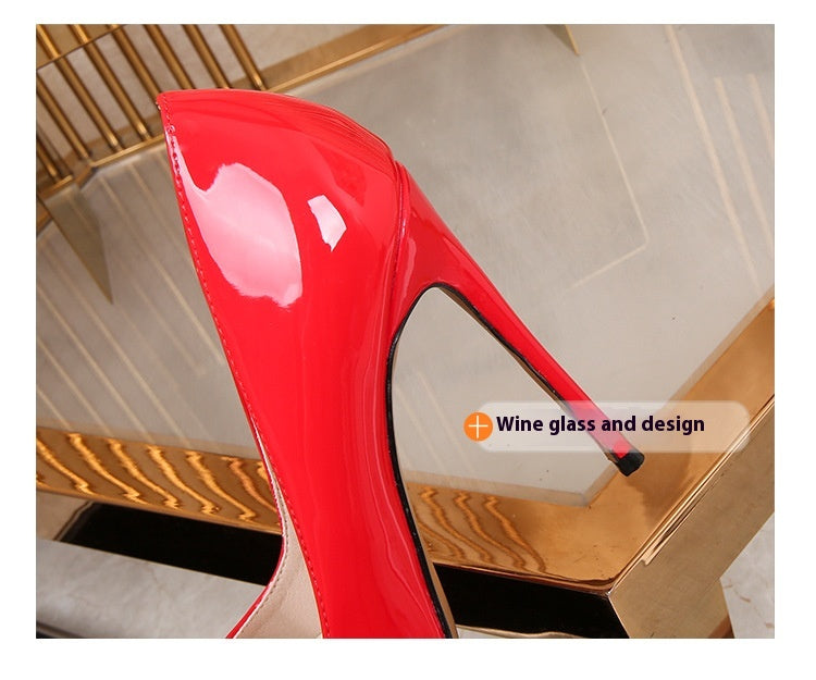 Large Size Pointed Toe 12cm Stiletto Heel High Heels