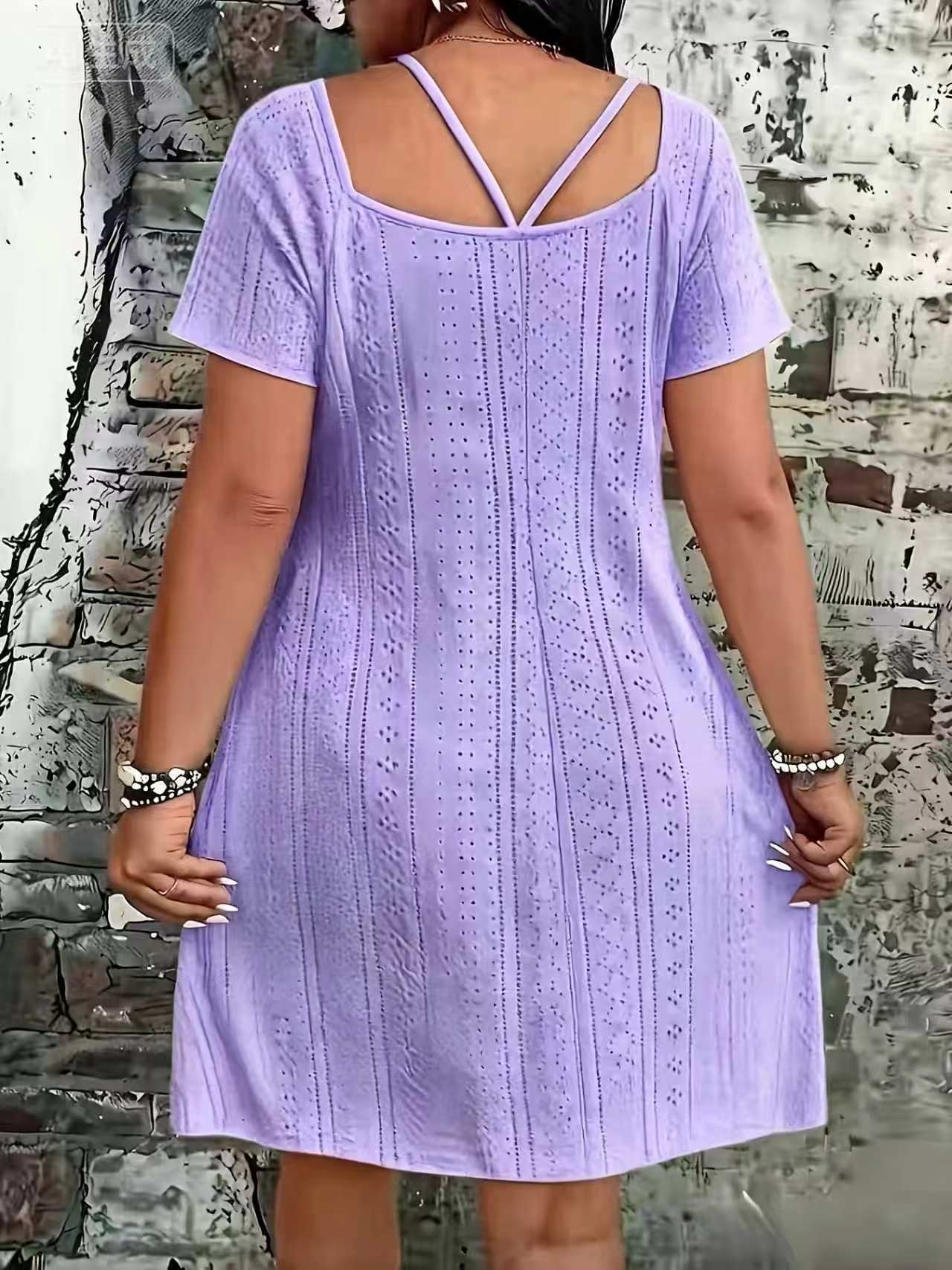 Fashionable Square-neck Short Camisole Dress