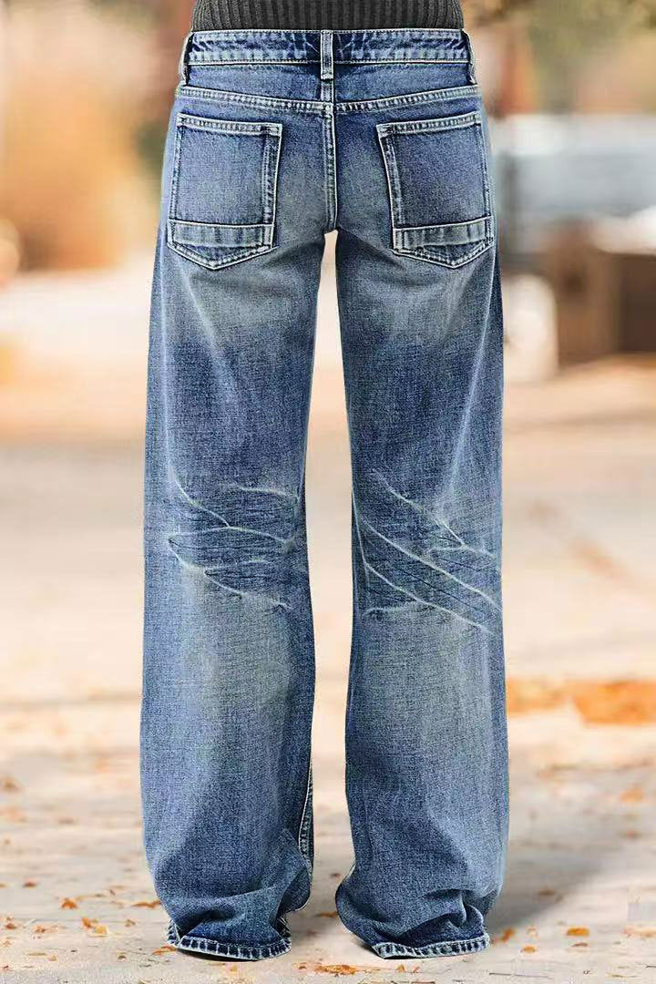 Women's Casual Straight-leg All-matching Jeans