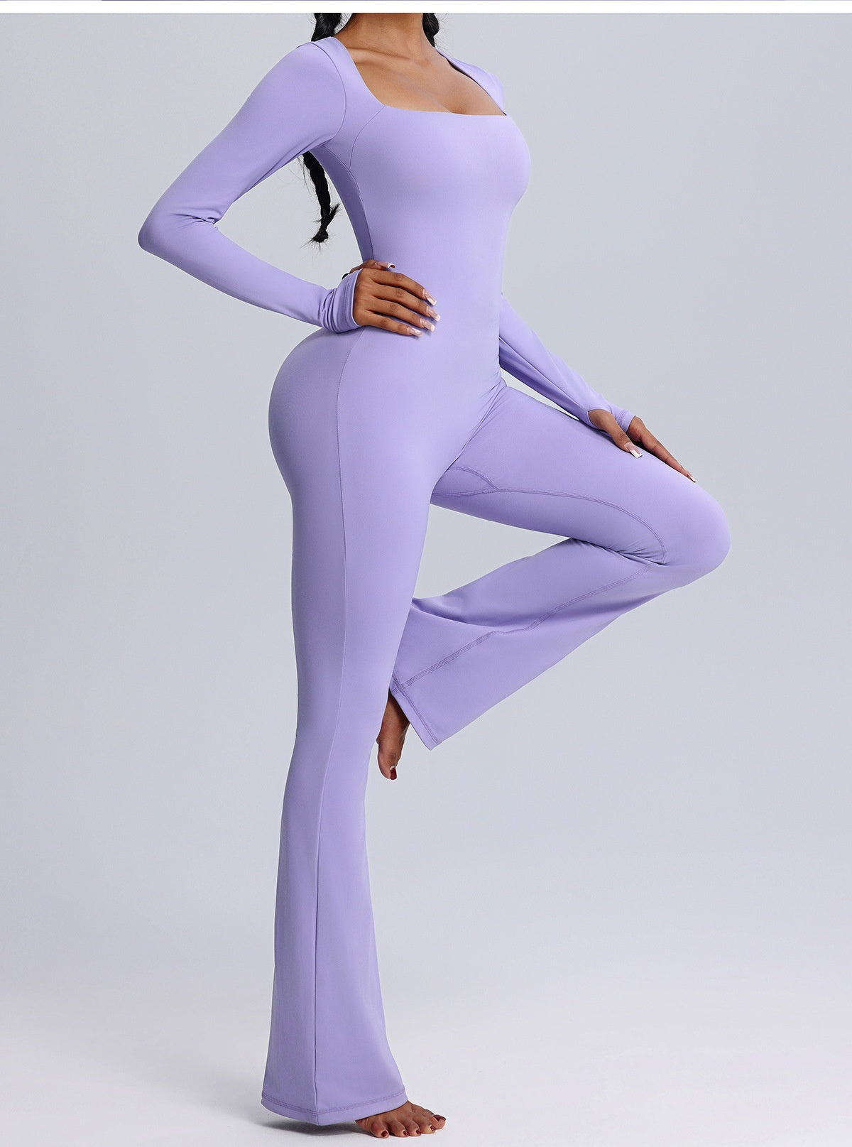 Women's Long Sleeve Yoga Jumpsuit High Elastic Breathability