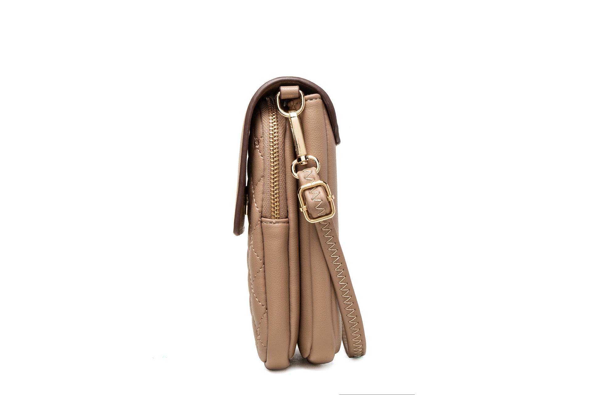 Plaid Sewing Design Mobile Phone Bags For Women Simple Buckle Multifunctional Crossbody Shoulder Bag