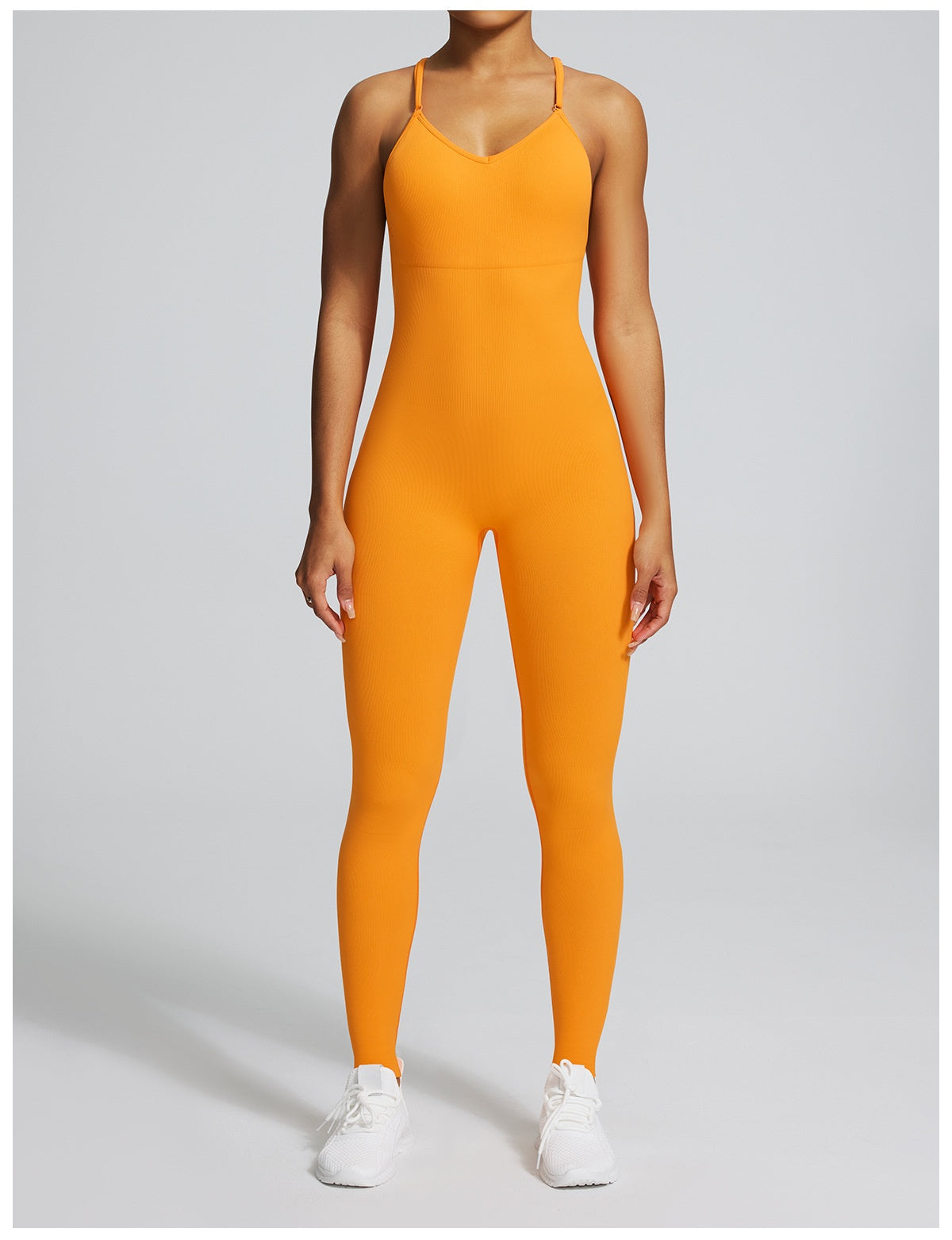Seamless Back-Supporting Yoga Jumpsuit For Women With Straps