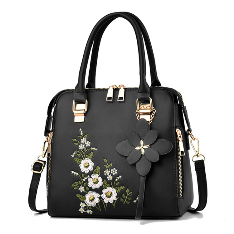 Fashion Flowers Embroidered Handbag Women Shoulder Messenger Bags