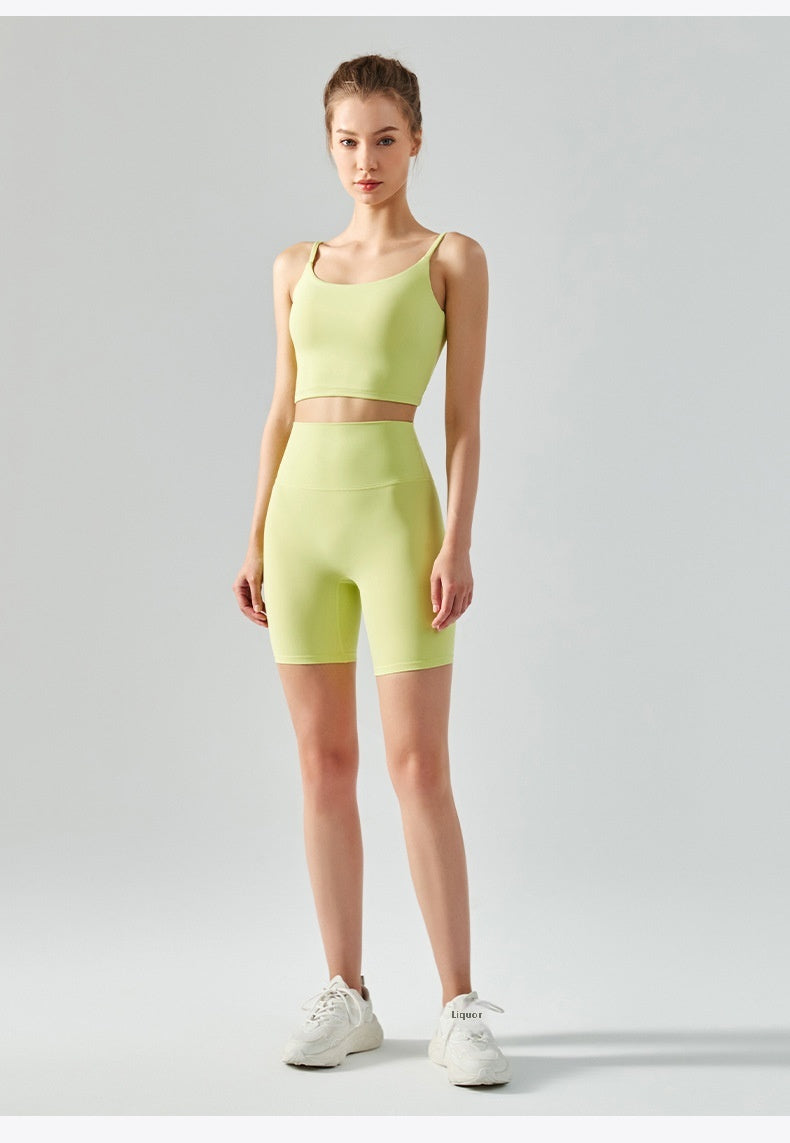 Four-point Yoga Shorts Summer High Waist Seamless Fitness Exercise Tight Cycling