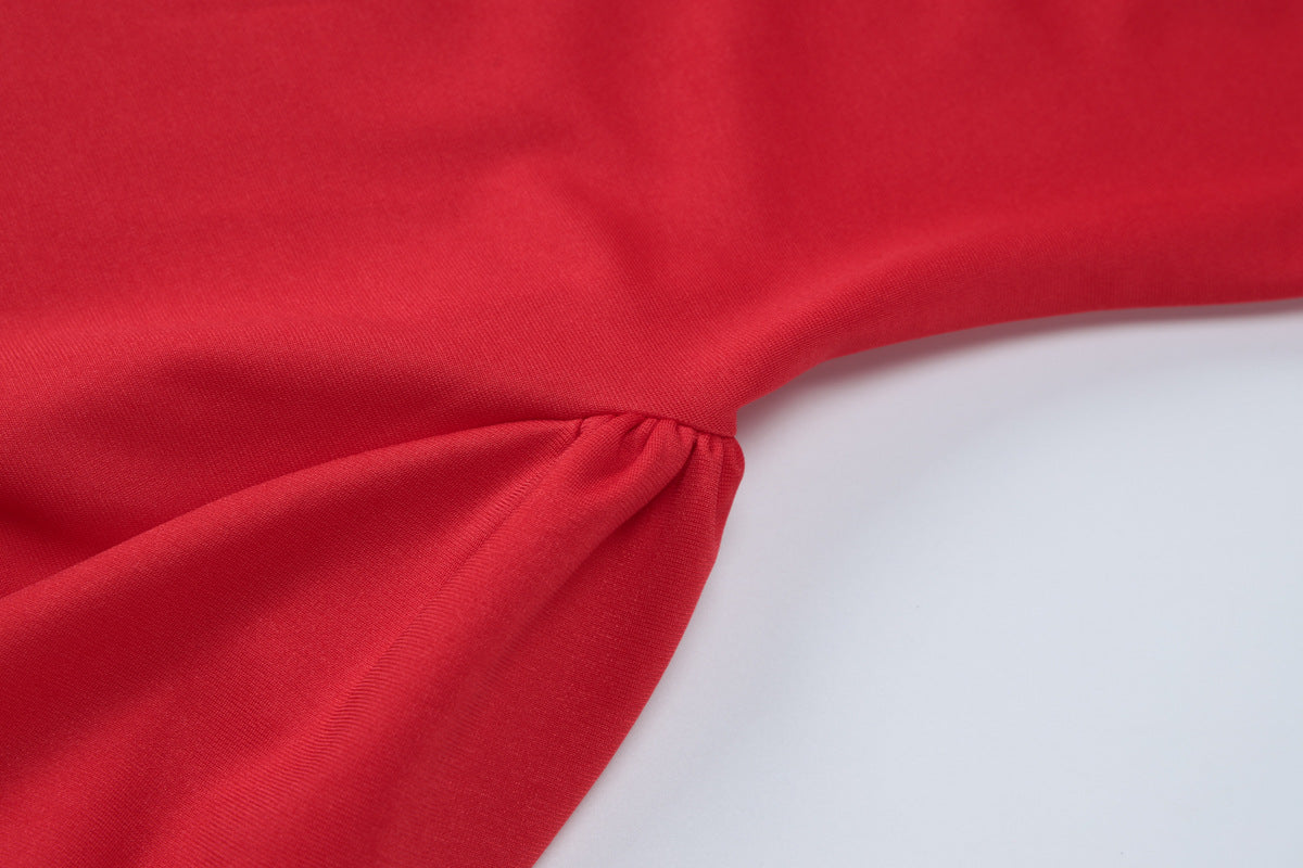 Commute Low-neck Long-sleeved Dress Y2K Fashion Slim A-line Short Dressed Party Evening Clothing For Women