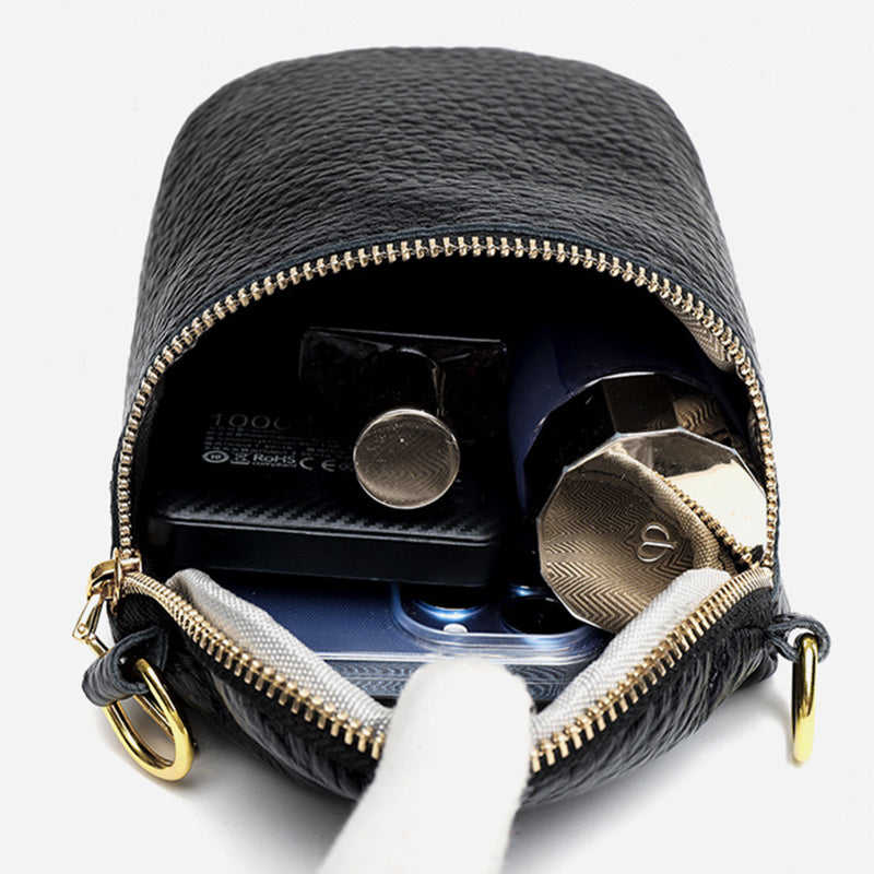 High-quality Leather Mobile Phone Bag Korean Style Shell Bags For Women Fashion Small Shoulder Crossbody Bag