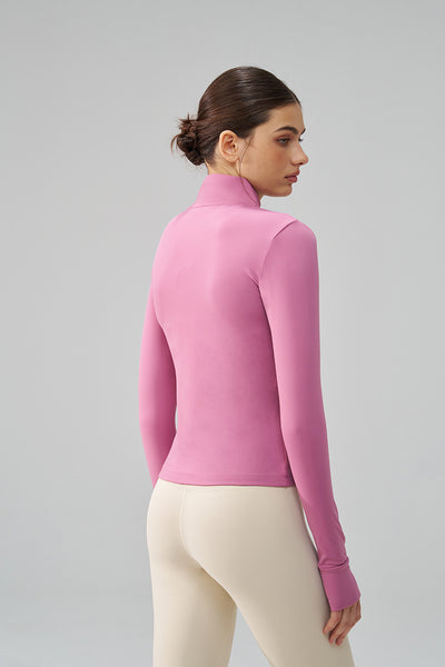 Thickened Thin Fleece Autumn And Winter Fingerless Yoga Top