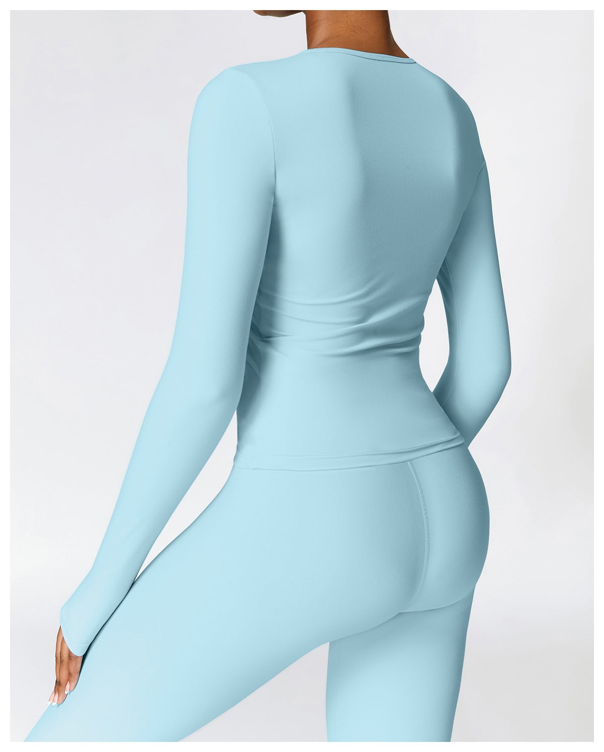 Tight-fitting Brushed Yoga Suit Quick-drying Fitness Clothes  Fitness Long Sleeve Tracksuits Sports Suit Gym Top High Waist Leggings Women Sets Yoga Set
