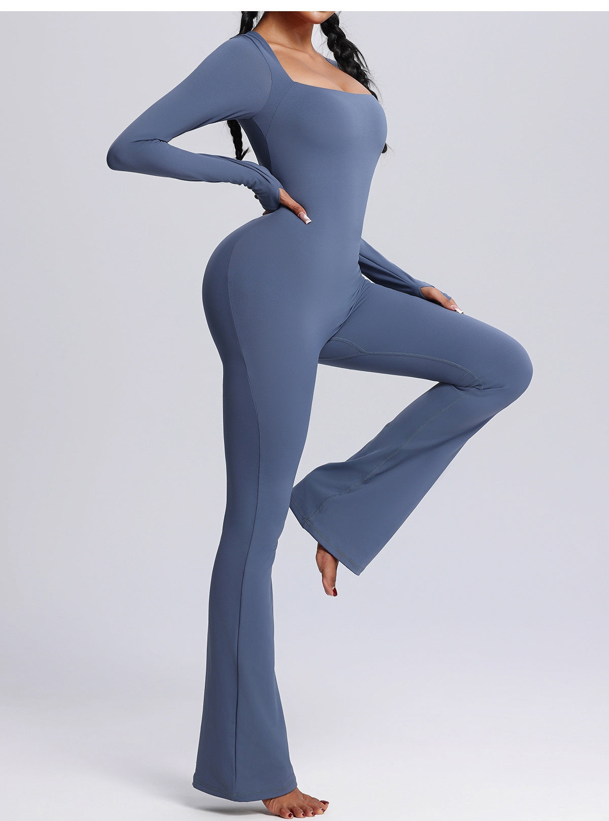Women's Long Sleeve Yoga Jumpsuit High Elastic Breathability