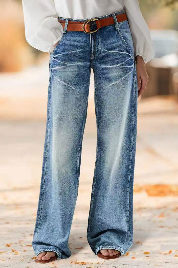 Women's Casual Straight-leg All-matching Jeans