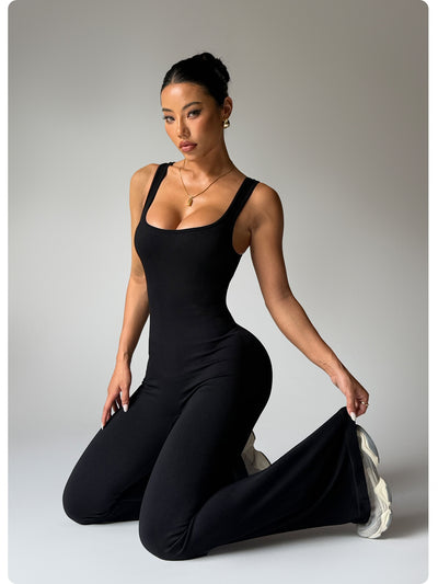 Hip Lifting Flared Feet Tight Yoga Jumpsuit