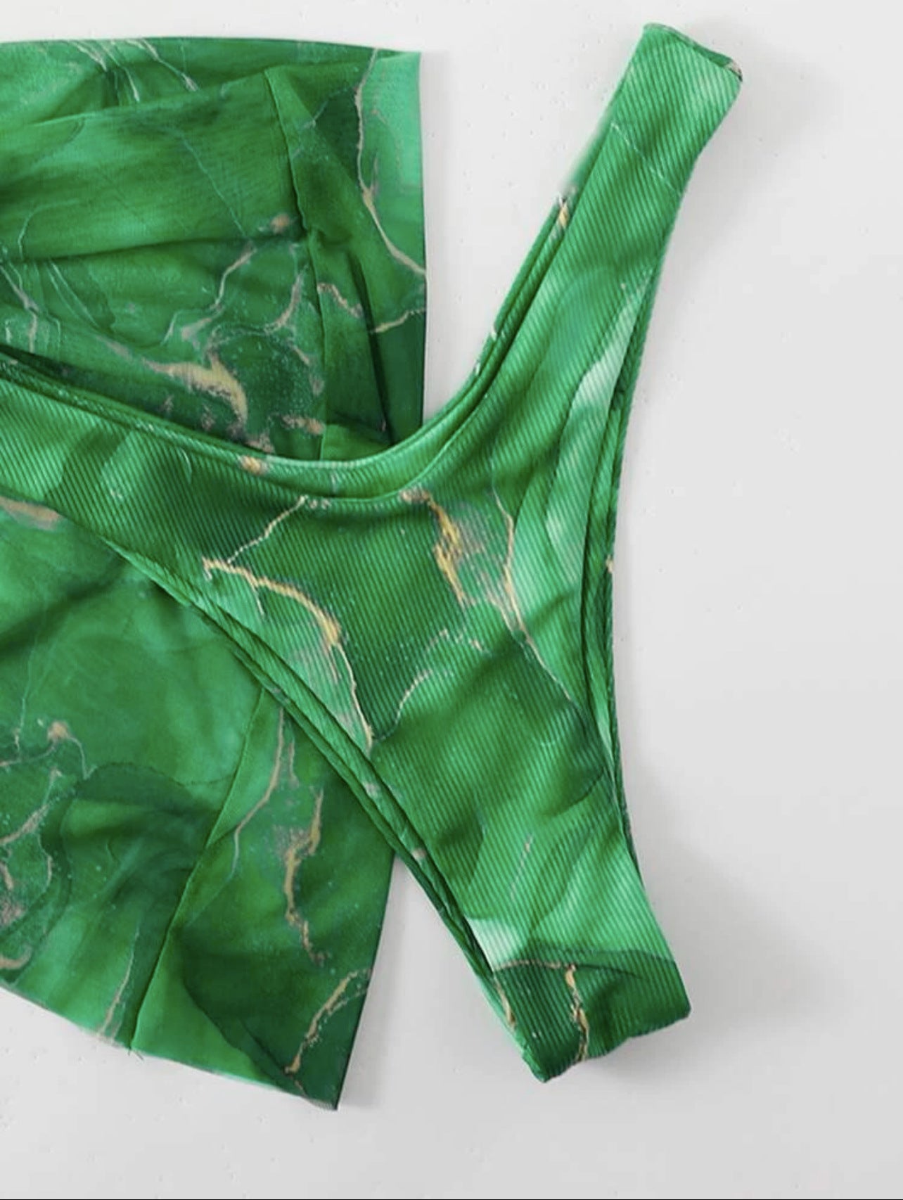 Marble Printed Lingerie 3pcs Bikini Swimwear Summer