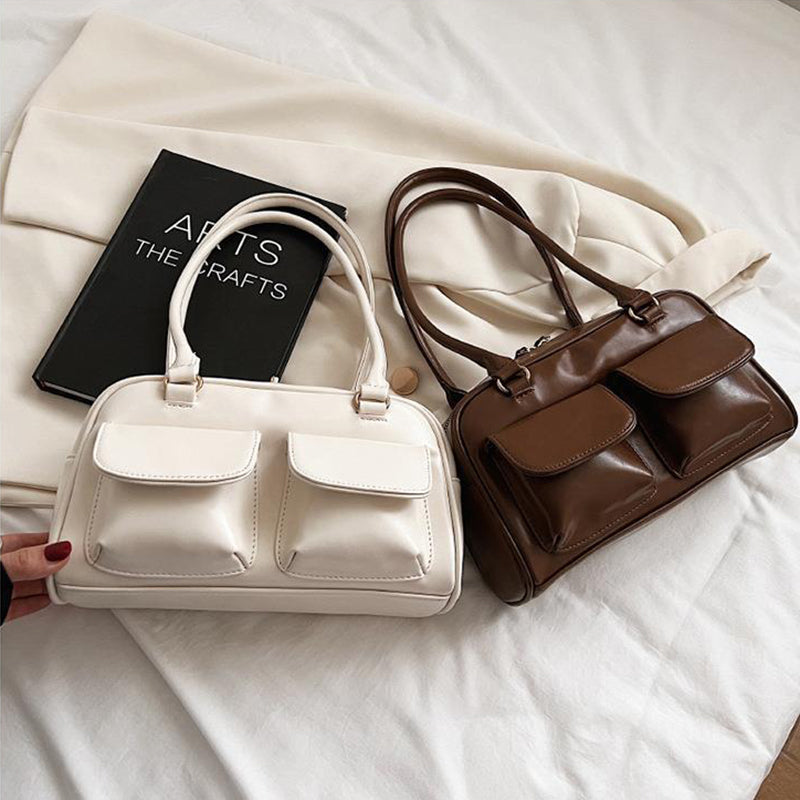 Multi-pocket Design Shoulder Bag Fashion Versatile Square Handbags Women Underarm Bags