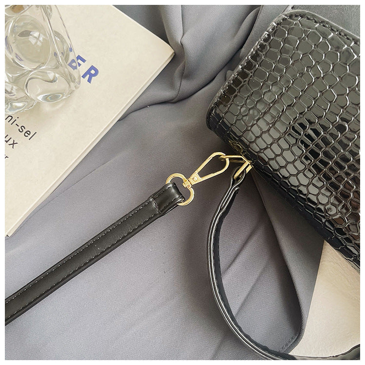 Mining Stone Pattern Stitching Square Pouch Women's Classic All-match Niche Shoulder Bag