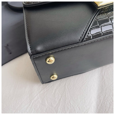 Mining Stone Pattern Stitching Square Pouch Women's Classic All-match Niche Shoulder Bag