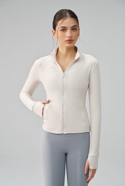 Thickened Thin Fleece Autumn And Winter Fingerless Yoga Top