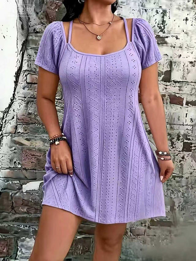 Fashionable Square-neck Short Camisole Dress