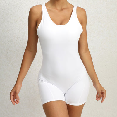 Quick-drying Nude Feel Dance Fitness One-piece Hip Lifting Jumpsuit