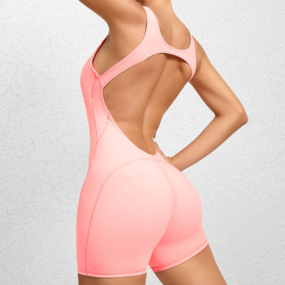 Quick-drying Nude Feel Dance Fitness One-piece Hip Lifting Jumpsuit