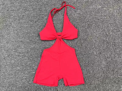 Tight Fitness Fake Two Pieces Yoga Jumpsuit