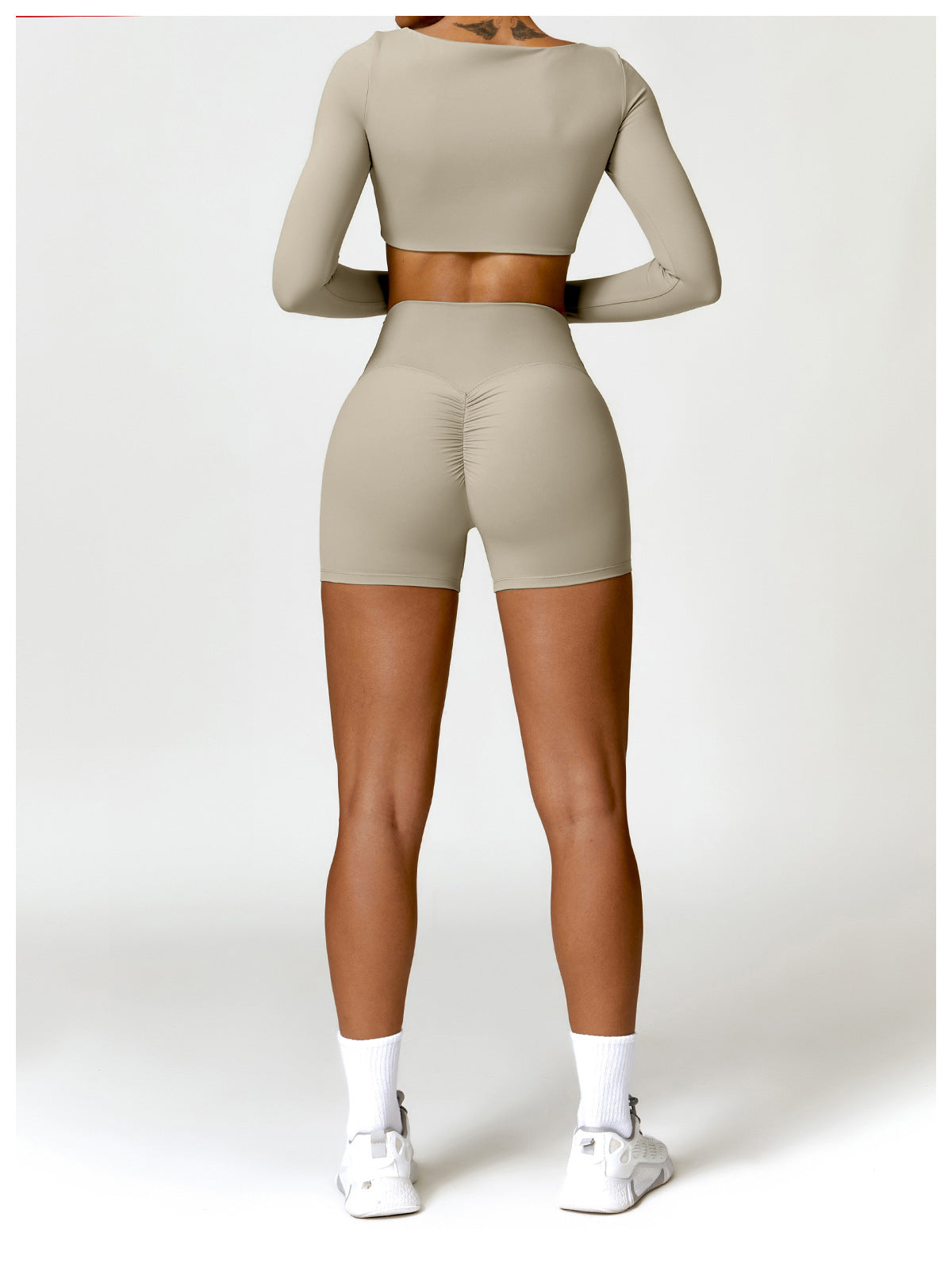 High Waist Yoga Shorts Belly Contracting Peach Hip Lifting Sport Shorts