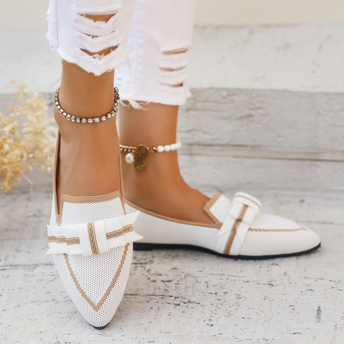 Casual And Comfortable Beautiful Bowknot Popular Element Shoes