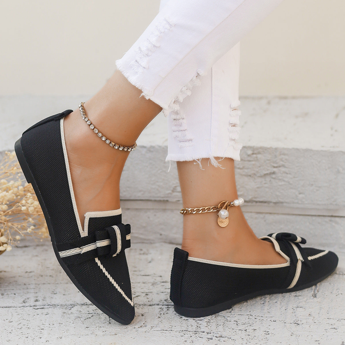 Casual And Comfortable Beautiful Bowknot Popular Element Shoes