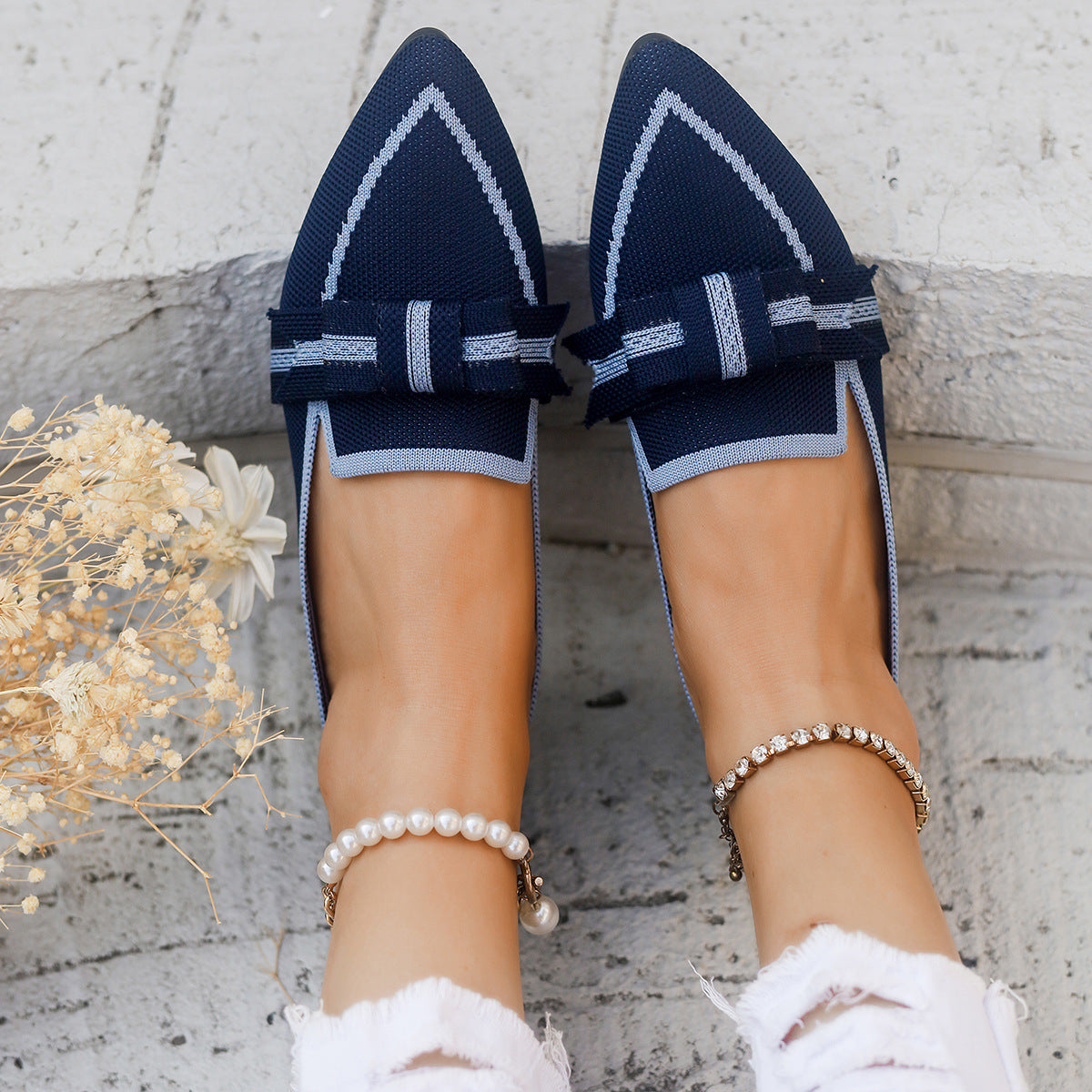 Casual And Comfortable Beautiful Bowknot Popular Element Shoes