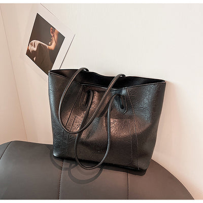 Casual Retro Shoulder Bag Texture Class Commuter Tote