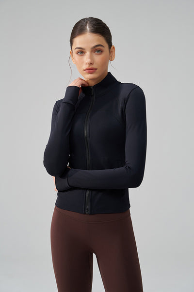 Thickened Thin Fleece Autumn And Winter Fingerless Yoga Top