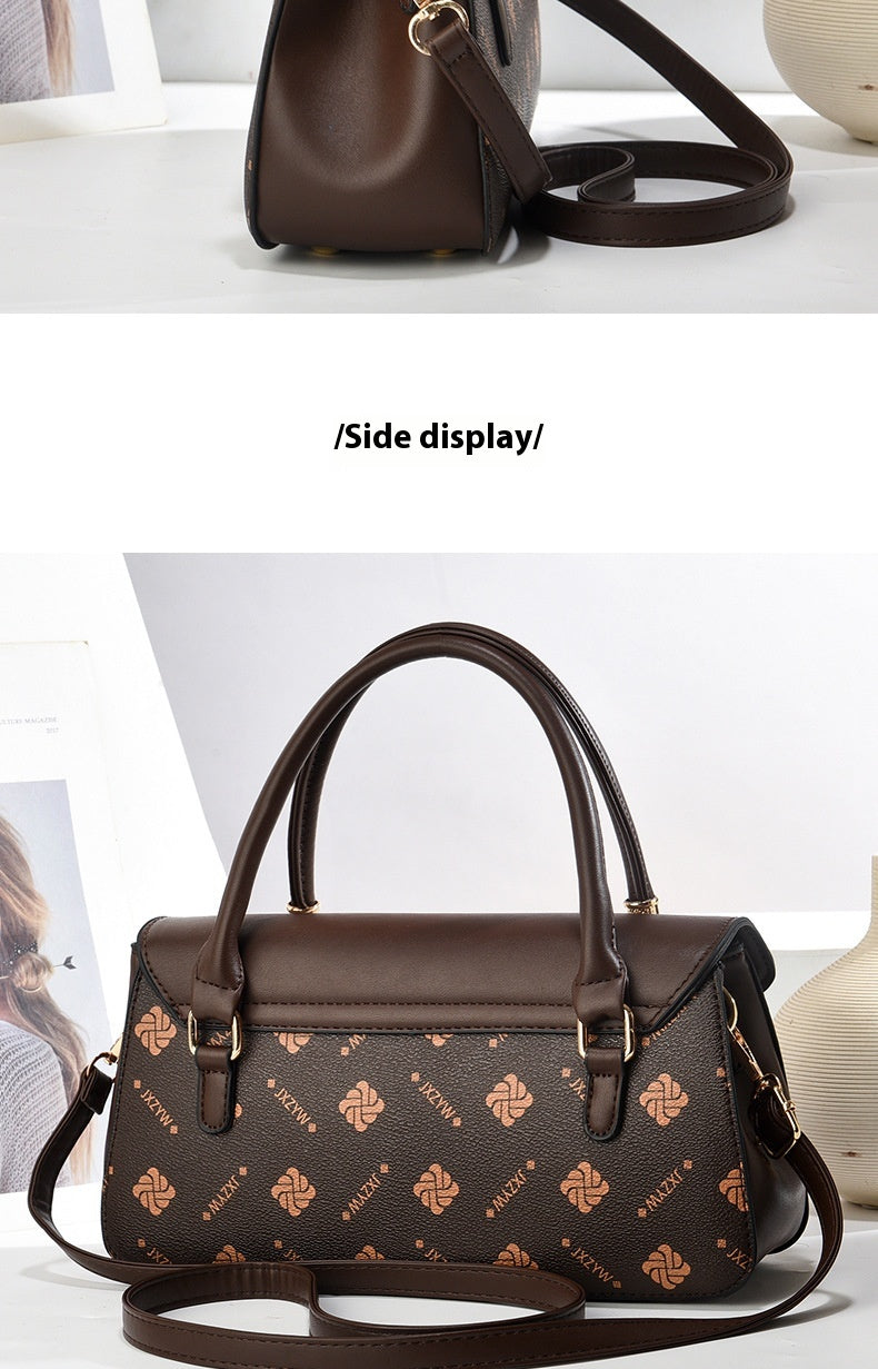 Vintage Exquisite Letter-printed Women's Handbag Fashion Printed Casual Simple Handbag Women's Cross-body Bag