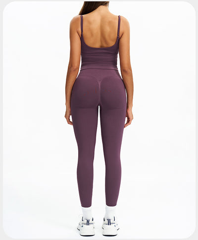 Women's Vest And Pants Color-blocking Yoga Set