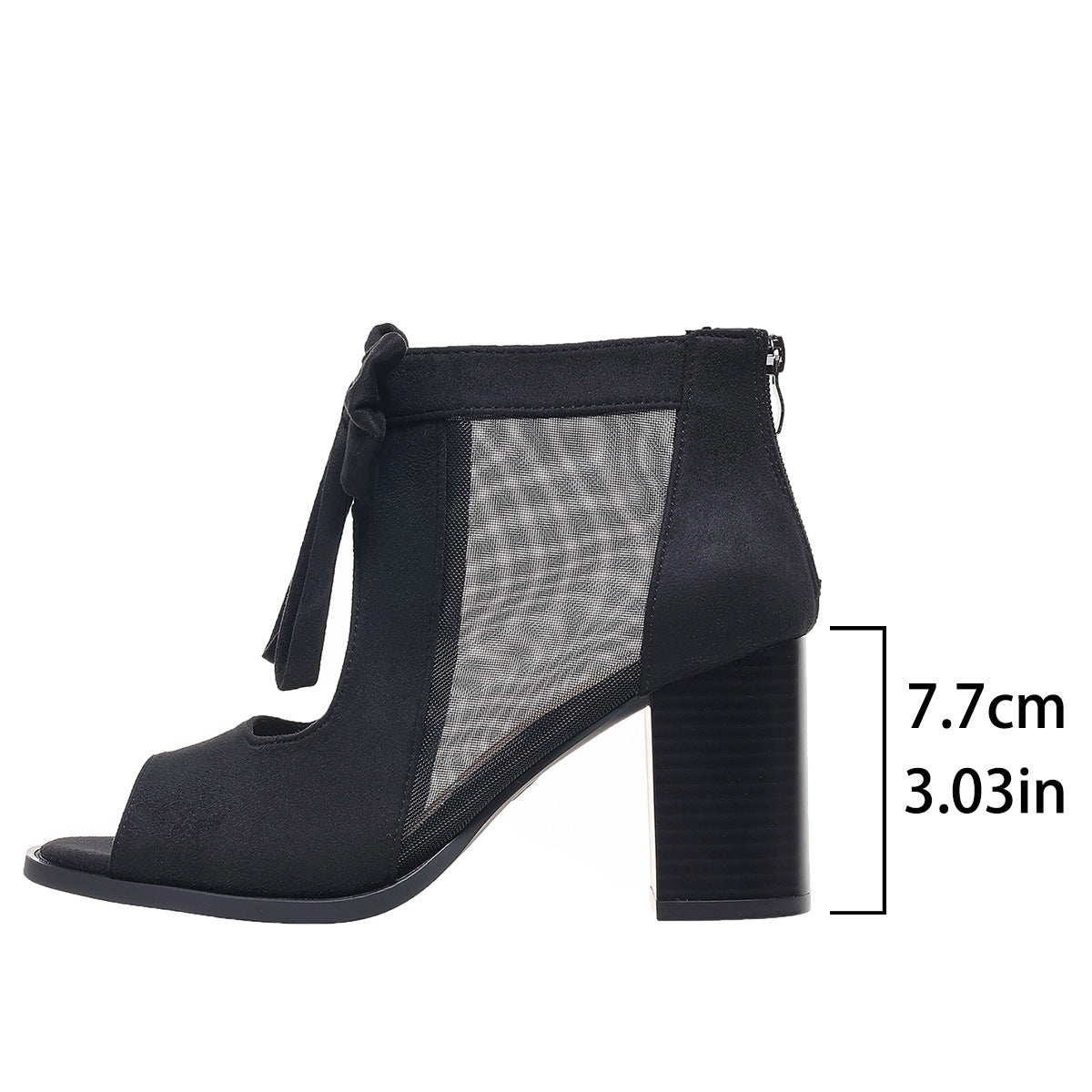 Platform Chunky High Heels Women's Sandals Bow Decoration Open Toe Block Ankle Strap Sandals For Dress Bridal Party Shoes