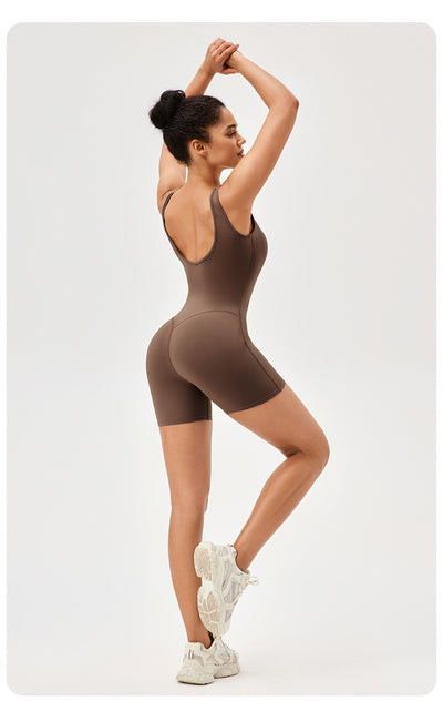 Jumpsuit With Chest Pad Skinny Hip Raise Exercise